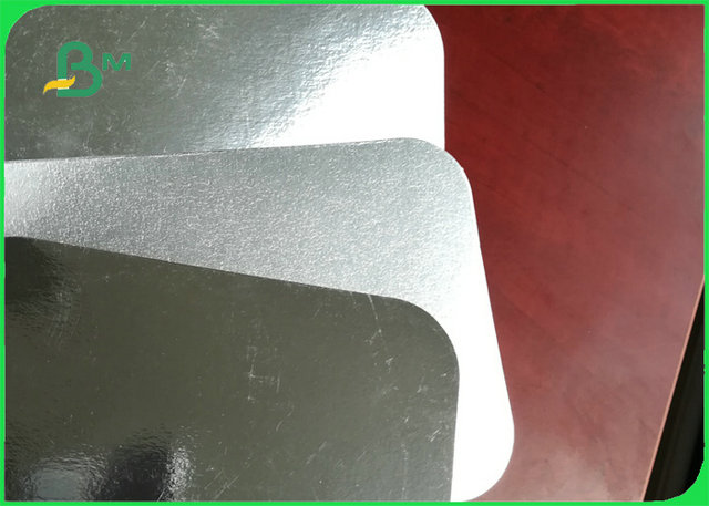  Customized PET Foiled Silver Metallic Paper In Roll For Offset Printing